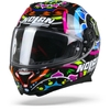 Nolan N87 Gemini 96 Davies Casque Intégral Noir Métal Bleu Rose Rouge S