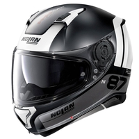 Nolan N87 Plus Distinctive 23 Casque Intégral Noir Argent Blanc Mat 2XL