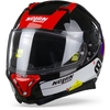 Nolan N87 Plus Distinctive 28 Casque Intégral Noir Brillant Rouge Bleu Blanc S