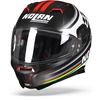 Nolan N87 SBK N-Com 060 Mat Noir Blanc Rouge XL
