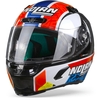 Nolan X-803 Ultra Carbon 55 Rins Casque Intégral Carbone Noir Blanc Rouge Bleu XL