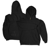 ROKKER Zip Hoodie - Sweat À Capuche Noir S