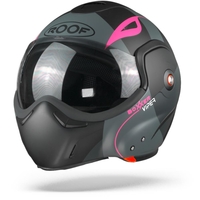 ROOF BoXXer Viper Casque Modulable Noir Rose Mat L