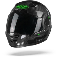 ROOF RO200 Carbon Panther Casque Intégral Noir Vert Fluo SM