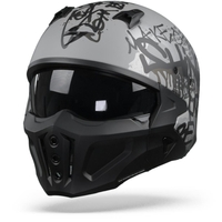 Scorpion Covert-X Wall Casque Jet Argent Noir Mat 2XL