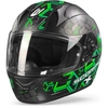 Scorpion EXO-390 Cube Matt Black Green 2XL
