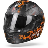 Scorpion EXO-390 Cube Matt Black Orange XL