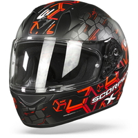 Scorpion Exo-390 Cube Matt Black-Red 2XL