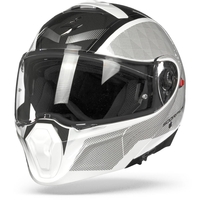 Scorpion EXO-930 Cielo Pearl White Black Modular Helmet S