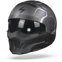 Scorpion EXO-Combat Evo Ram Matt Matt Dark Grey Silver 2XL