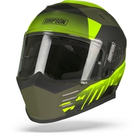 Simpson Venom Army / Armée Noir Mat Jaune Fluo M
