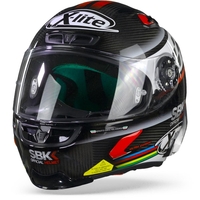 X-Lite X-803 RS Ultra Carbon SBK 12 Casque Intégral Carbone Noir Blanc Rouge 2XL