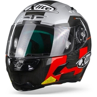 X-Lite X-803 Ultra Carbon 51 Petrucci Test Casque Intégral Noir Blanc Rouge M
