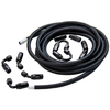 AN6 6AN 5M conduite de carburant dhuile tressée en acier inoxydable + adaptateur dextrémité de tuyau à raccord à verrouillage par rotation noir