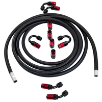 AN6 Acier/Nylon tressé 6AN Conduite dhuile/carburant Tuyau + Extrémité du tuyau	
