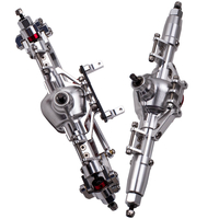 Axe en aluminium avant + arrière Rock Axle Pour AXIAL Honcho compatible pour Jeep SCX10 1/10