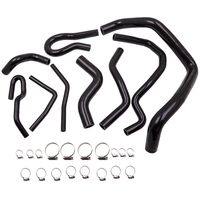 Compatible pour honda civic d15 d16 92-00 sohc eg / ek kit de durite de radiateur silicone noir neuf