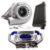 GT3582 Turbo compatible pour Ford Falcon BA / BF XR6 FPV amp; 64mm Kits de tuyaux et refroidisseur intermédiaire 76mm