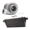 GT45 T4 / T66 600 + chargeur turbo bande V HP + refroidisseur intermédiaire à montage avant 600x300x76mm