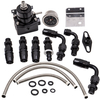 Kit de régulateur pression de carburant réglable 0-100 Psi 6AN avec manomètre