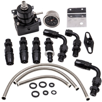Kit de régulateur pression de carburant réglable 0-100 Psi 6AN avec manomètre