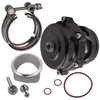 soupape de soufflage de turbocompresseur turbo 50mm en aluminium noir 35 psi pour boostetflange