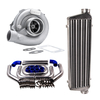 T3 / T4 T04E Turbo / turbocompresseur universel 0, 63 A / R avec refroidisseur intermédiaire et kits de tuyaux de tuyauterie