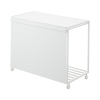 3-Compartment Trash Can with Casters White