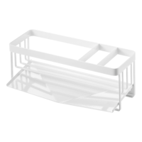 Porte-éponge et bouteille avec égouttoir blanc