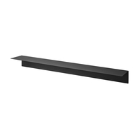 Wall-Mounted Shelf with Magnetic Panel (90 cm) Black