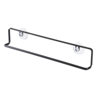 Wide Towel Hanger with Suction Cup Black