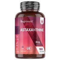 Astaxanthine 8mg 180 gélules antioxydantes,  source de caroténo des