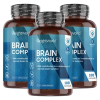 Brain Complex - Complément Naturel pour la Performance Mentale avec Vitamines - 60 Gélules - 3 Boîte