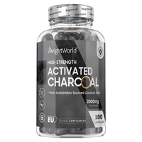 Charbon Végétal Actif - Contre Les Ballonnements Et Les Gaz - Idéal Pour Détoxifier - Masque Pour Visage - Ingrédients Naturels - 180 Capsules