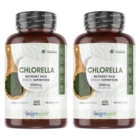 Chlorella en Comprimés - Micro-algues énergisantes et détoxifiantes - 2 boîtes