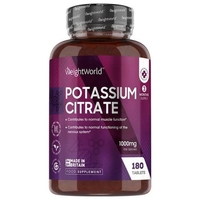 Citrate de Potassium Soutien naturel aux muscles,  au système nerveux et à la tension artérielle 180 comprimés