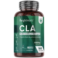 CLA (Acide Linoléique Conjugué) 3000mg - 180 Gélules - Extrait d’huile de carthame pure