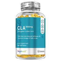 CLA en Gélule - Compléments naturel aux acides gras essentiels pour un soutien fonctionnel - 1000 mg 180 Gélules