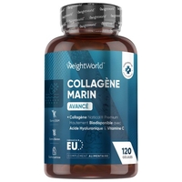 Collagène Marin et Acide Hyaluronique 120 gélules avec Vitamine C,  Co Q10 et Zinc