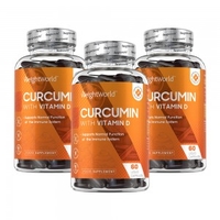 Curcuma & Vitamine D - Complément 100% Naturel - 3 boîtes de 60 gélules à -15%