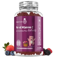 Fer et Vitamine C en Gummies - Contribue à renforcer le développement et l’immunité des enfants - 120 Gummies