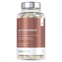 Glucomannane - Coupe Faim Au Konjac - Aide A La Perte De Poids - Riche En Vitamine B6 & Chrome - Programme Intensif 10 Jours - 60 Gelules 3000Mg