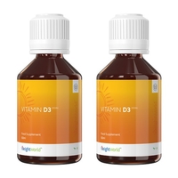 Gouttes de vitamine D3 par – dosage de 2000IU de vitamine D – complément naturel – soutient la santé des os et du cœur – 2 boîtes