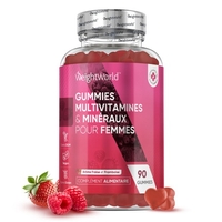 Gummies Multivitaminés pour Femmes – 13 Nutriments Essentiels – Vegan,  Sans gluten – 90 Gummies