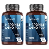 L-Arginine en comprimés - Développement et Tonification de la Masse Musculaire - 180 comprimés - 2 boîtes