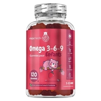 Omega 3-6-9 Gummies pour enfants - 120 Gummies naturels pour le développement des enfants