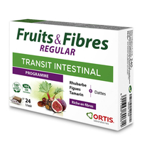 Fruits & Fibres Regular - Rhubarbe,  figue,  tamarin - 24 cubes