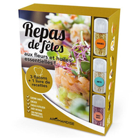 Livre Coffret Repas de Fêtes aux Cristaux huiles essentielles