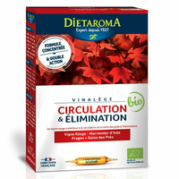 Vinalège Circulation et Elimination bio - Double action - 20 ampoules