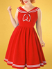 1950s Pin Up Girl Costume Femmes Sailor Vintage Dress